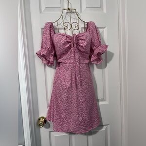 SHEIN Pink Floral Mini Dress